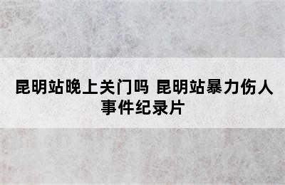 昆明站晚上关门吗 昆明站暴力伤人事件纪录片